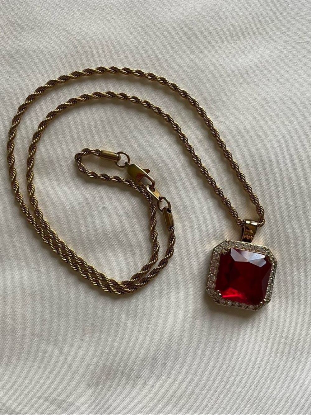 Ruby Gold Pendant Necklace - Picture 3 of 6
